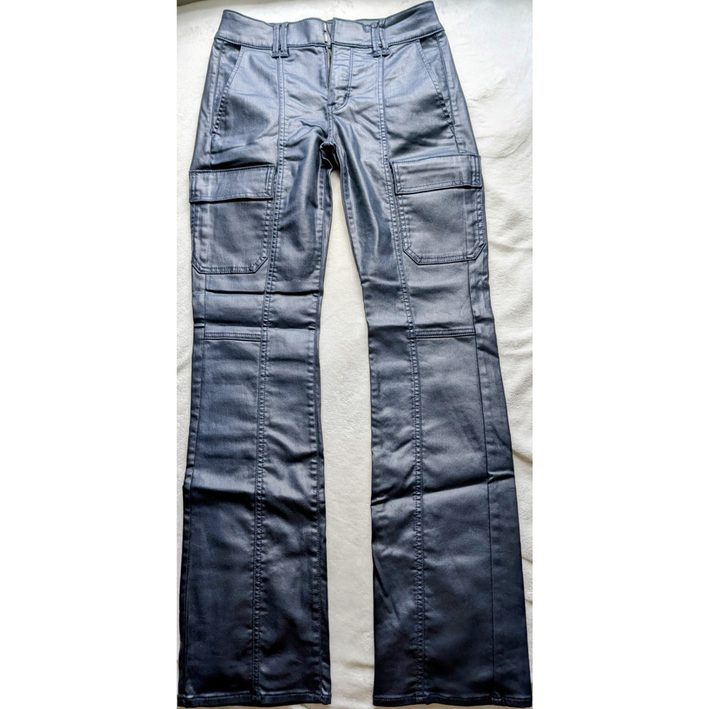White House Black Market Women's High-Rise Cargo Bootcut Pants Stretch
